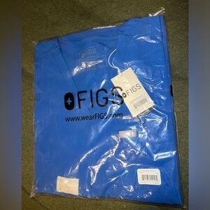 Figs Catarina One Pocket Scrub Top- Royal Blue Large